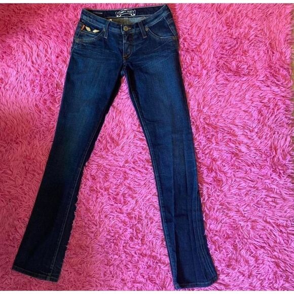 Vintage Robins Jean Rock N Roll Jeans Cross Angel Embroidery - Picture 3 of 12